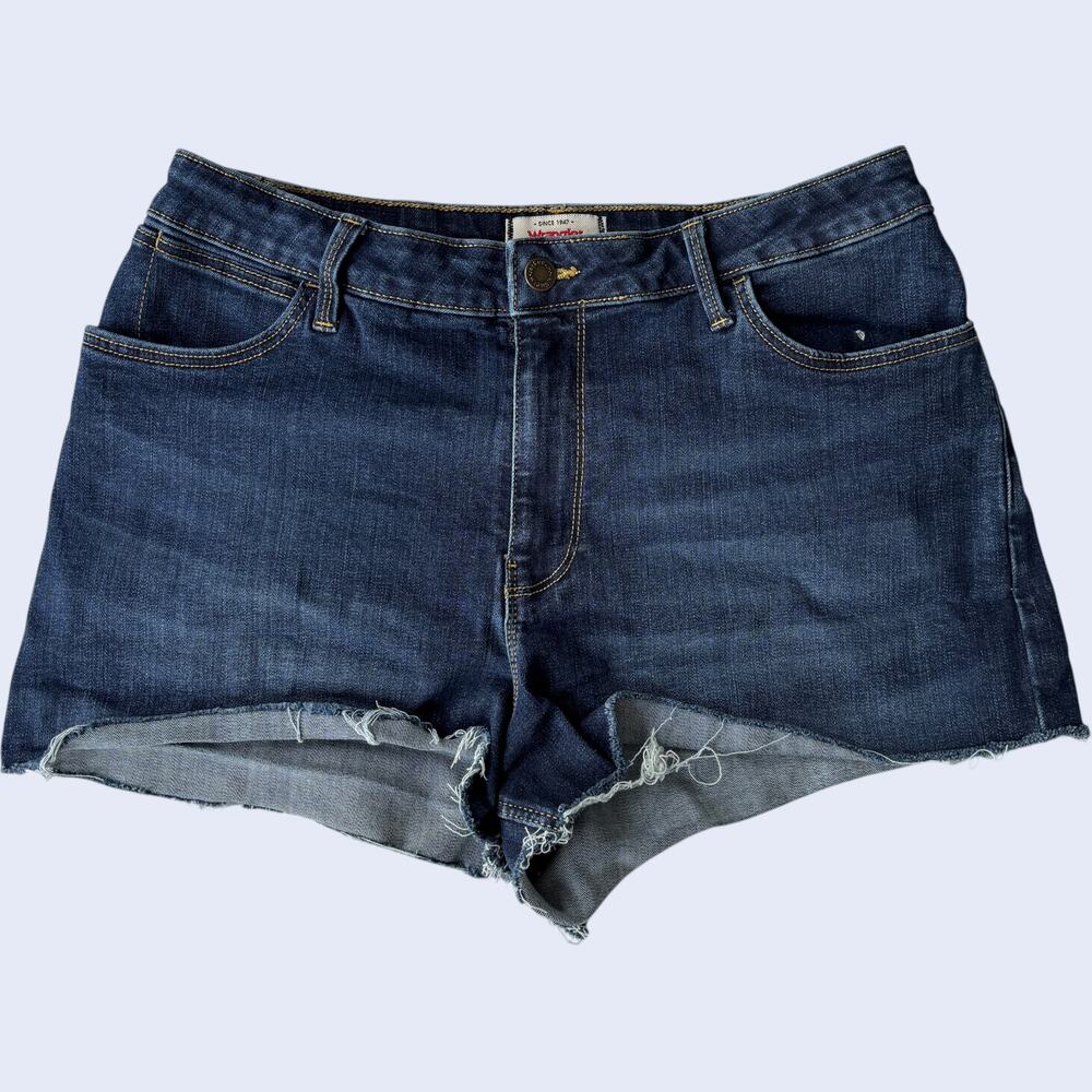 Wrangler Womens Denim Shorts Blue High Rise
